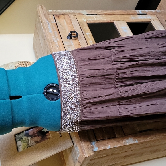 Vintage BCBGMaxazria Boho Skirt - SZ M - Picture 2 of 10